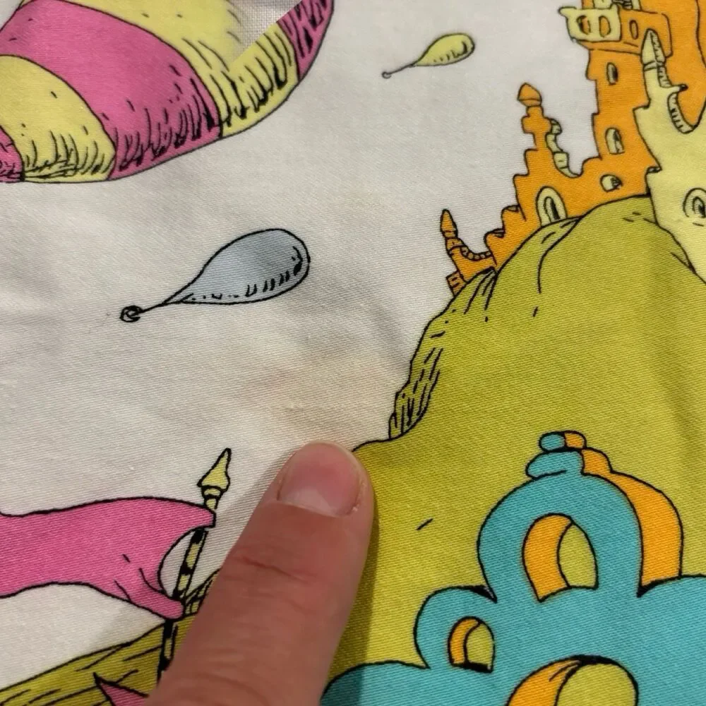 Dr. Seuss Hot Air Balloon Elephant Border Dress Girls 4T Cotton